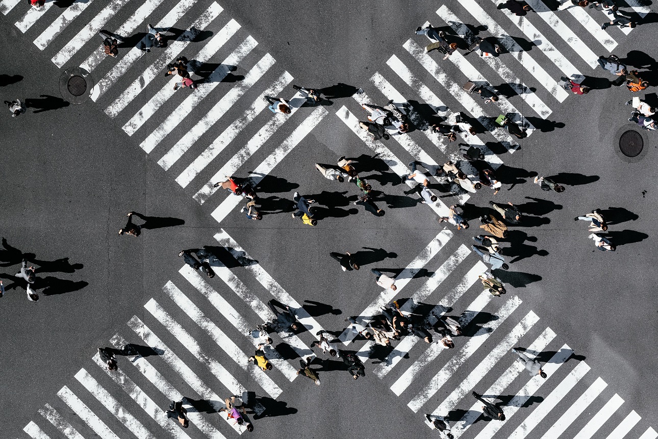 People at a Crosswalk