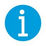 Icon of the letter I in a circle