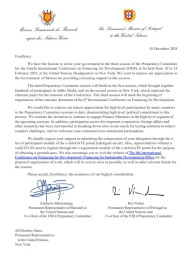 Signed Invitation Letter for the third session of the Preparatory Committee from Rui Vinhas, Permanent Representative of Portugal and Zephyrin Maniratanga, Permanent Representative of Burundi