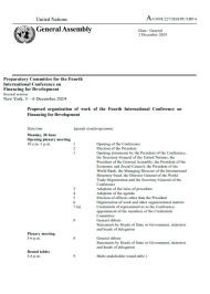 Proposed Organization of work of FfD4