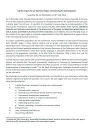 Call for Inputs for an Elements Paper on Financing for Development, Issued by the Co-Facilitators on 26th July 2024